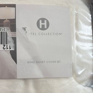 Hotel Collection Cream King Duvet Cover Set linen, Modal
